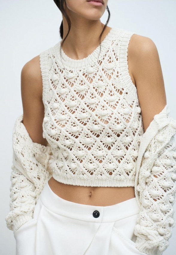 Кардиган и топ Brusnika