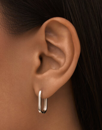 Базовые серьги из серебра MIE женщинам