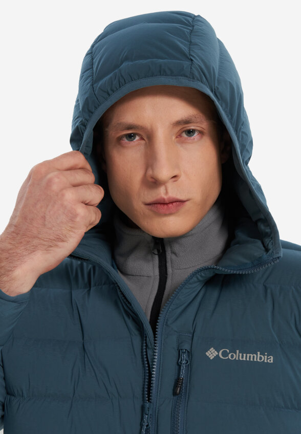 Ультралегкий пуховик мужской Columbia Drift Peak Stretch Down Hooded Jacket, Голубой