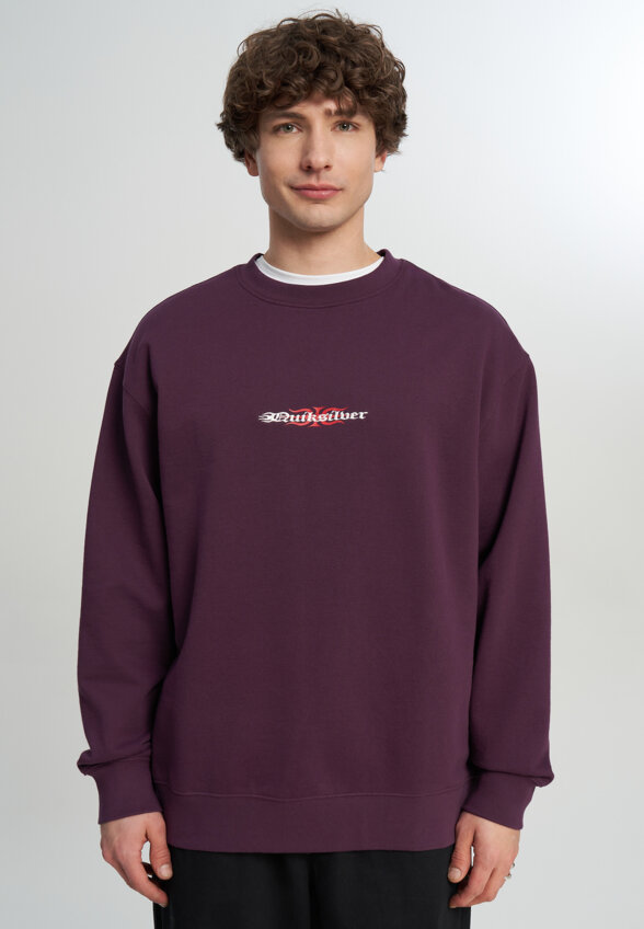 Свитшот мужской оверсайз Quiksilver Mercury Trident Crew, Красный