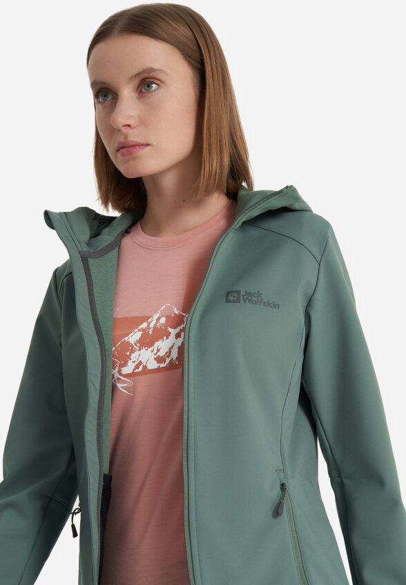 Куртка софтшелл женская Jack Wolfskin Bornberg, Зеленый