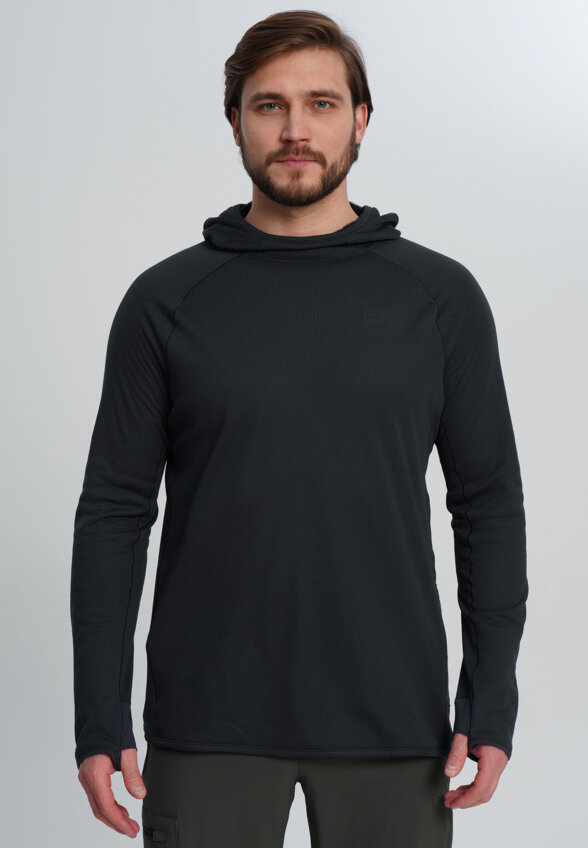 Худи мужское Mountain Hardwear Airmesh Long Sleeve Hoody, Серый